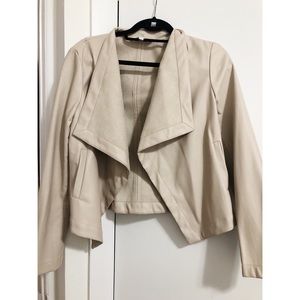 BB Dakota tan faux leather jacket size M